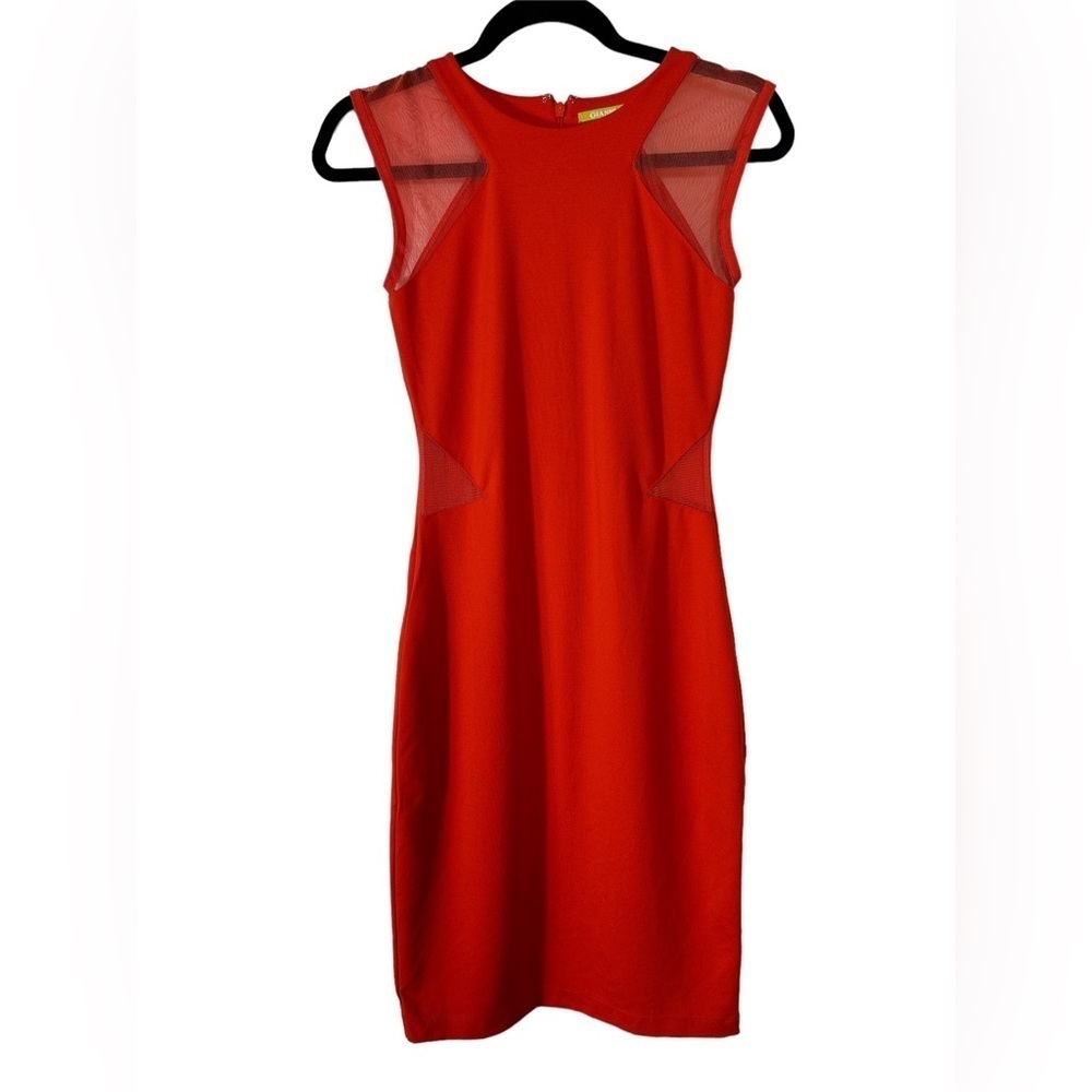 GIANNI BINI BODYCON STRETCH DRESS Small with Mesh